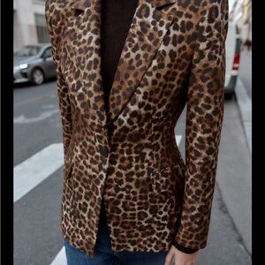 Zara Animal Print Blazer